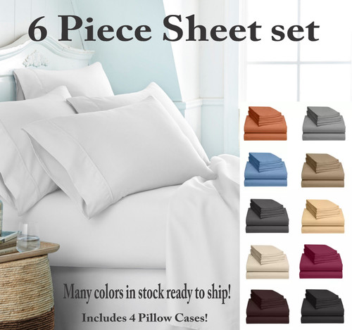 Piece bed sheet set deep - 6,